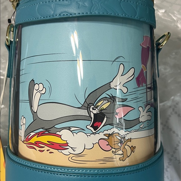 Loungefly Blue and White Tom and Jerry Kids Backpack - Picture 6 of 6